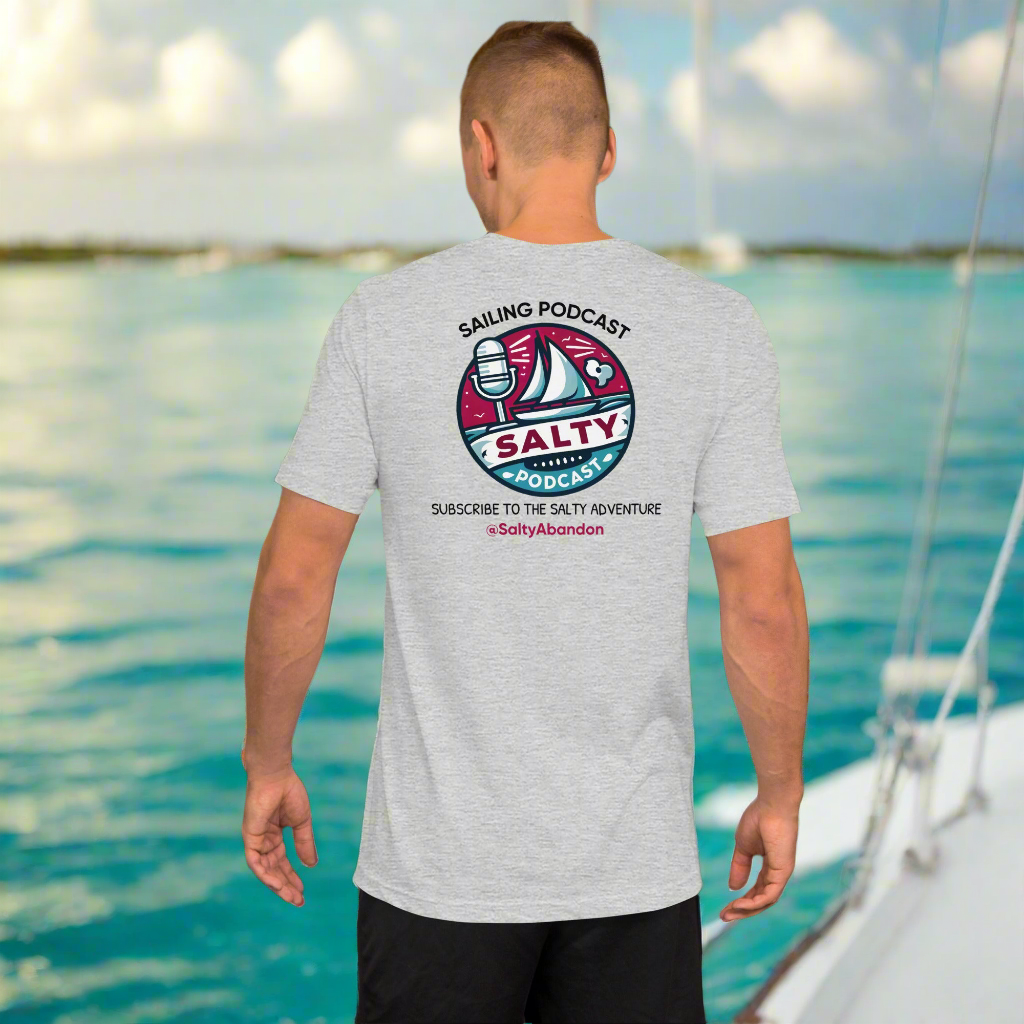 Salty Podcast Unisex Staple Tee | Bella + Canvas 3001 (Athletic Heather)