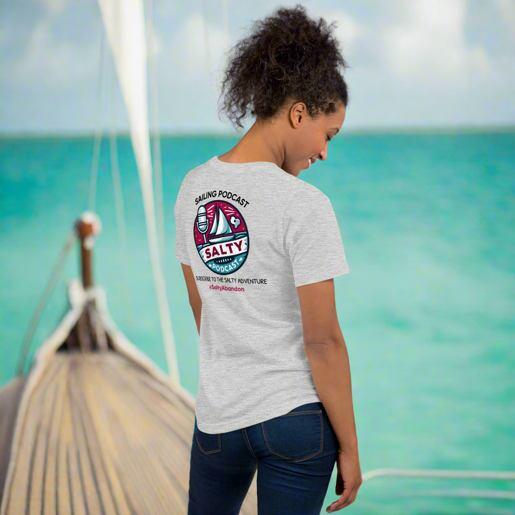Salty Podcast Unisex Staple Tee | Bella + Canvas 3001 (Athletic Heather)